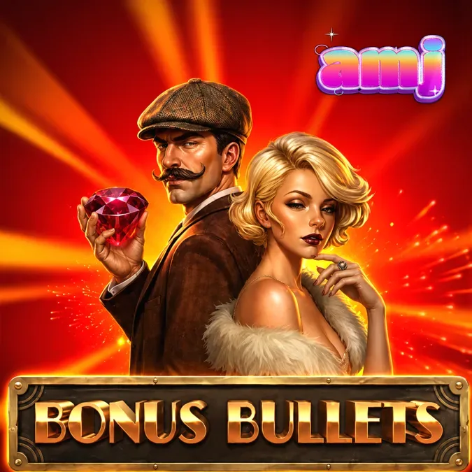 Isang sulyap sa interface ng Bonus Bullets slot na nagpapakita ng western theme at 3x3 grid.